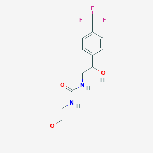 molecular formula C13H17F3N2O3 B2743496 1-(2-Hydroxy-2-(4-(trifluoromethyl)phenyl)ethyl)-3-(2-methoxyethyl)urea CAS No. 1351622-17-7