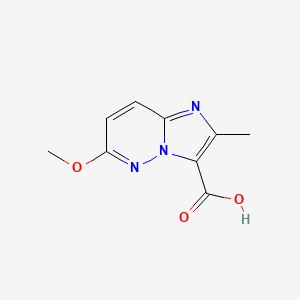 molecular formula C9H9N3O3 B2743500 6-甲氧基-2-甲基咪唑并[1,2-b]吡啶-3-羧酸 CAS No. 14714-23-9