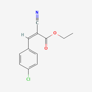 molecular formula C12H10ClNO2 B2743501 Ethyl (Z)-3-(4-Chlorophenyl)-2-cyanoacrylate CAS No. 2169-68-8; 2286-35-3; 29708-07-4