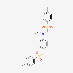 molecular formula C24H27NO4S2 B2743504 N-Ethyl-N,4-bis[(4-methylbenzenesulfonyl)methyl]aniline CAS No. 194932-03-1