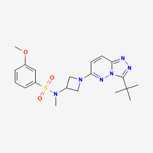 molecular formula C20H26N6O3S B2743505 N-(1-(3-(叔丁基)-[1,2,4]三唑并[4,3-b]吡啶-6-基)吖唑-3-基)-3-甲氧基-N-甲基苯磺酰胺 CAS No. 2309752-68-7