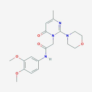 molecular formula C19H24N4O5 B2743508 N-(3,4-二甲氧基苯基)-2-(4-甲基-2-吗啉-4-基-6-氧代嘧啶-1(6H)-基)乙酰胺 CAS No. 1251667-79-4