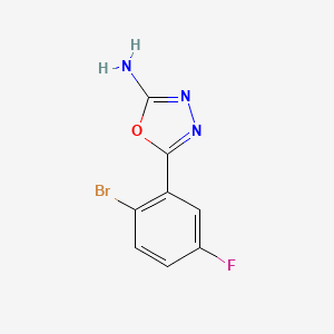 molecular formula C8H5BrFN3O B2743511 5-(2-溴-5-氟苯基)-1,3,4-噁二唑-2-胺 CAS No. 1016696-45-9