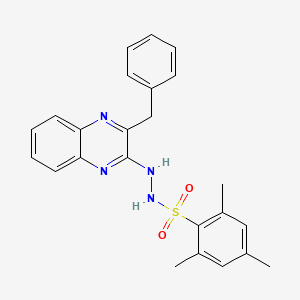 molecular formula C24H24N4O2S B2743516 N'-(3-苄基-2-喹喜啉基)-2,4,6-三甲基苯磺酰肼 CAS No. 477889-50-2