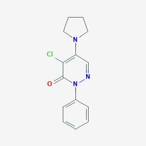 molecular formula C14H14ClN3O B274352 4-Chloro-2-phenyl-5-pyrrolidin-1-ylpyridazin-3-one CAS No. 16190-12-8