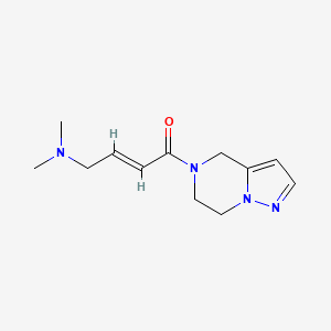 molecular formula C12H18N4O B2743521 (E)-1-(6,7-Dihydro-4H-pyrazolo[1,5-a]pyrazin-5-yl)-4-(dimethylamino)but-2-en-1-one CAS No. 2249696-05-5