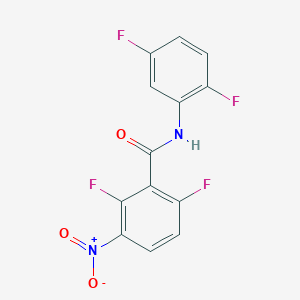 molecular formula C13H6F4N2O3 B2743525 N-(2,5-difluorophenyl)-2,6-difluoro-3-nitrobenzamide CAS No. 260553-00-2