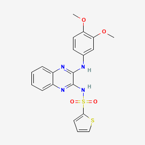 N-{3-[(3,4-dimethoxyphenyl)amino]quinoxalin-2-yl}thiophene-2-sulfonamide