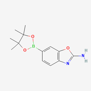 6-(4,4,5,5-Tetramethyl-1,3,2-dioxaborolan-2-YL)benzo[D]oxazol-2-amine