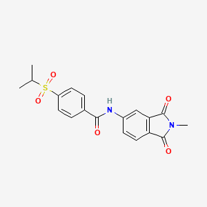 molecular formula C19H18N2O5S B2743539 4-(isopropylsulfonyl)-N-(2-methyl-1,3-dioxoisoindolin-5-yl)benzamide CAS No. 919754-66-8