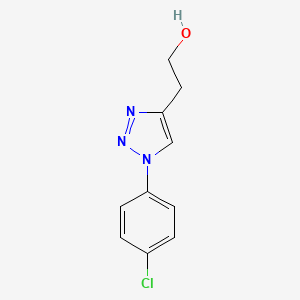 molecular formula C10H10ClN3O B2743563 2-[1-(4-氯苯基)-1H-1,2,3-噻唑-4-基]乙醇 CAS No. 1250564-48-7