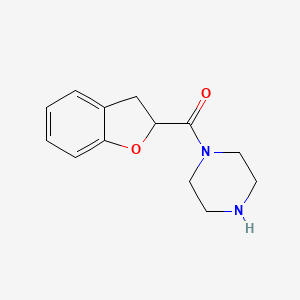 molecular formula C13H16N2O2 B2743565 1-(2,3-Dihydro-1-benzofuran-2-carbonyl)piperazine CAS No. 1016733-45-1