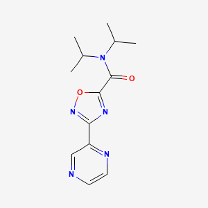 molecular formula C13H17N5O2 B2743573 N,N-diisopropyl-3-(pyrazin-2-yl)-1,2,4-oxadiazole-5-carboxamide CAS No. 1235118-70-3