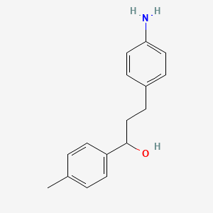 molecular formula C16H19NO B2743578 3-(4-氨基苯基)-1-(4-甲基苯基)丙醇 CAS No. 87082-25-5