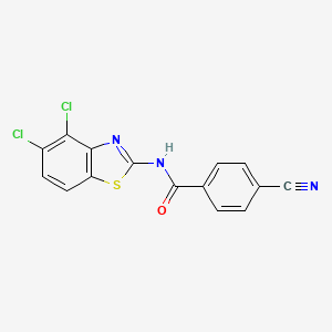 4-cyano-N-(4,5-dichloro-1,3-benzothiazol-2-yl)benzamide