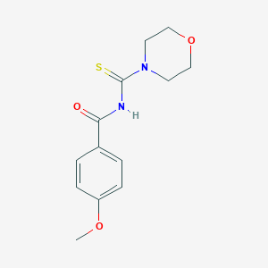 molecular formula C13H16N2O3S B274359 4-methoxy-N-(4-morpholinylcarbothioyl)benzamide 