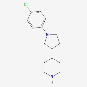 B2743599 4-[1-(4-Chlorophenyl)pyrrolidin-3-yl]piperidine CAS No. 1894657-50-1