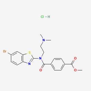 Methyl 4-((6-bromobenzo[d]thiazol-2-yl)(2-(dimethylamino)ethyl)carbamoyl)benzoate hydrochloride