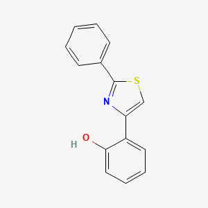 molecular formula C15H11NOS B2743606 2-(2-Phenyl-1,3-thiazol-4-yl)phenol CAS No. 401831-93-4