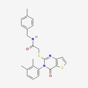 molecular formula C24H23N3O2S2 B2743610 2-{[3-(2,3-二甲基苯基)-4-氧代-3,4-二氢噻吩并[3,2-d]嘧啶-2-基]硫代}-N-(4-甲基苯基)乙酰胺 CAS No. 1291863-41-6