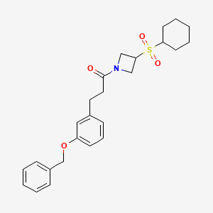 3-(3-(Benzyloxy)phenyl)-1-(3-(cyclohexylsulfonyl)azetidin-1-yl)propan-1-one