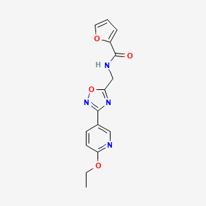 molecular formula C15H14N4O4 B2743619 N-((3-(6-ethoxypyridin-3-yl)-1,2,4-oxadiazol-5-yl)methyl)furan-2-carboxamide CAS No. 2034551-54-5