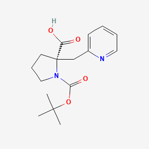 molecular formula C16H22N2O4 B2743625 Boc-(S)-α-(2-吡啶基甲基)-脯氨酸 CAS No. 1217765-55-3