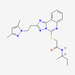 N-butan-2-yl-2-[[2-[2-(3,5-dimethylpyrazol-1-yl)ethyl]-[1,2,4]triazolo[1,5-c]quinazolin-5-yl]sulfanyl]acetamide