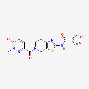 N-(5-(1-methyl-6-oxo-1,6-dihydropyridazine-3-carbonyl)-4,5,6,7-tetrahydrothiazolo[5,4-c]pyridin-2-yl)furan-3-carboxamide