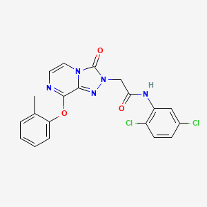 molecular formula C20H15Cl2N5O3 B2743632 N-(2,5-二氯苯基)-2-[8-(2-甲基苯氧基)-3-氧代[1,2,4]三唑并[4,3-a]吡嗪-2(3H)-基]乙酰胺 CAS No. 1251600-55-1