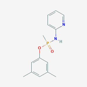 molecular formula C14H17N2O2P B2743634 N-[(3,5-二甲基苯氧基)-甲基磷酰基]吡啶-2-胺 CAS No. 292852-62-1