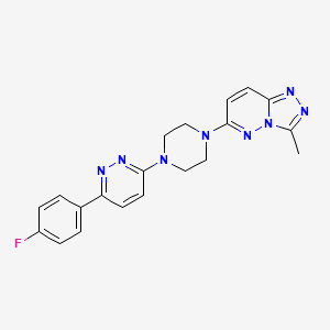 molecular formula C20H19FN8 B2743635 6-[4-[6-(4-Fluorophenyl)pyridazin-3-yl]piperazin-1-yl]-3-methyl-[1,2,4]triazolo[4,3-b]pyridazine CAS No. 2380187-96-0