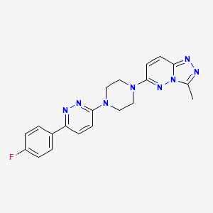 3-(4-Fluorophenyl)-6-(4-{3-methyl-[1,2,4]triazolo[4,3-b]pyridazin-6-yl}piperazin-1-yl)pyridazine