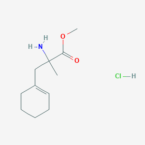molecular formula C11H20ClNO2 B2743637 Methyl 2-amino-3-(cyclohexen-1-yl)-2-methylpropanoate;hydrochloride CAS No. 2361843-15-2