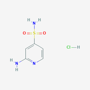 molecular formula C5H8ClN3O2S B2743638 2-Aminopyridine-4-sulfonamide hydrochloride CAS No. 2137792-99-3