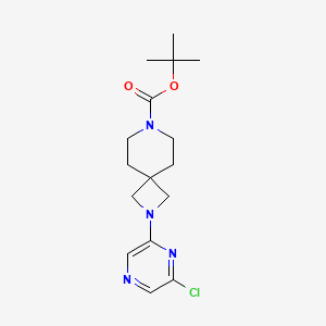 molecular formula C16H23ClN4O2 B2743639 Tert-butyl 2-(6-chloropyrazin-2-yl)-2,7-diazaspiro[3.5]nonane-7-carboxylate CAS No. 2377033-98-0