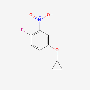 molecular formula C9H8FNO3 B2743643 4-Cyclopropoxy-1-fluoro-2-nitrobenzene CAS No. 1243359-55-8