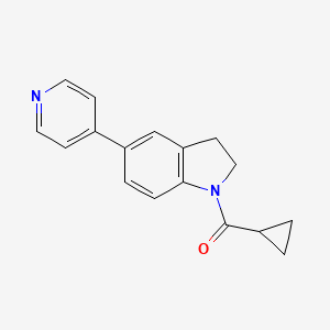 molecular formula C17H16N2O B2743644 Cyclopropyl(5-(pyridin-4-yl)indolin-1-yl)methanone CAS No. 2034275-73-3
