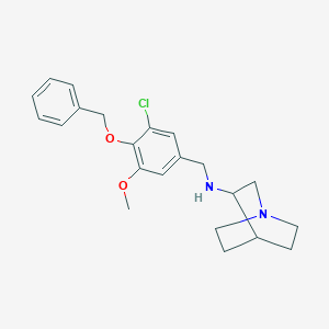 molecular formula C22H27ClN2O2 B274365 N-[4-(benzyloxy)-3-chloro-5-methoxybenzyl]-1-azabicyclo[2.2.2]octan-3-amine 