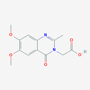 molecular formula C13H14N2O5 B2743652 2-(6,7-dimethoxy-2-methyl-4-oxoquinazolin-3(4H)-yl)acetic acid CAS No. 1322604-66-9