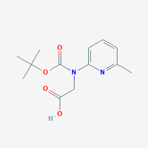 molecular formula C13H18N2O4 B2743657 2-[(2-Methylpropan-2-yl)oxycarbonyl-(6-methylpyridin-2-yl)amino]acetic acid CAS No. 2248355-99-7