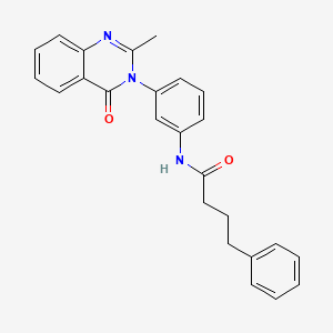 N-[3-(2-methyl-4-oxo-3,4-dihydroquinazolin-3-yl)phenyl]-4-phenylbutanamide