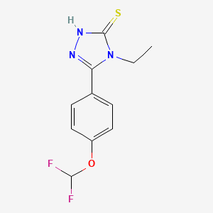 5-(4-(Difluoromethoxy)phenyl)-4-ethyl-4H-1,2,4-triazole-3-thiol