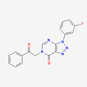 B2743666 3-(3-Fluorophenyl)-6-phenacyltriazolo[4,5-d]pyrimidin-7-one CAS No. 872590-64-2