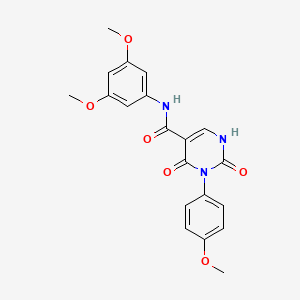 molecular formula C20H19N3O6 B2743669 N-(3,5-二甲氧基苯基)-3-(4-甲氧基苯基)-2,4-二氧代-1H-嘧啶-5-甲酰胺 CAS No. 887897-83-8