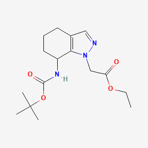 ethyl 2-(7-{[(tert-butoxy)carbonyl]amino}-4,5,6,7-tetrahydro-1H-indazol-1-yl)acetate