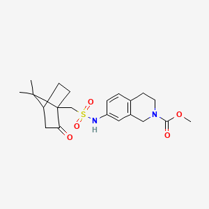 methyl 7-((7,7-dimethyl-2-oxobicyclo[2.2.1]heptan-1-yl)methylsulfonamido)-3,4-dihydroisoquinoline-2(1H)-carboxylate