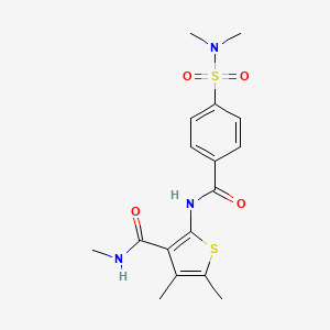2-[[4-(dimethylsulfamoyl)benzoyl]amino]-N,4,5-trimethylthiophene-3-carboxamide