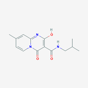 molecular formula C14H17N3O3 B2743689 2-hydroxy-N-isobutyl-8-methyl-4-oxo-4H-pyrido[1,2-a]pyrimidine-3-carboxamide CAS No. 886895-96-1