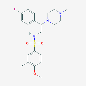 N-(2-(4-fluorophenyl)-2-(4-methylpiperazin-1-yl)ethyl)-4-methoxy-3-methylbenzenesulfonamide